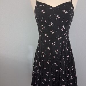 Old Navy Black Floral Midi Dress